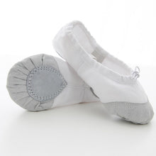 Load image into Gallery viewer, Girls Dance Shoes Soft Canvas and Leather Head Dance Slipper Ballet Shoes Ballerina Shoes